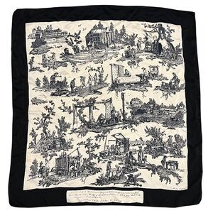 Vintage Wesley Simpson Toile de Jouy Scarf